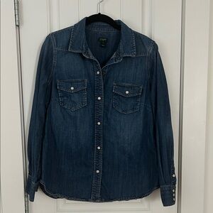 J. Crew Dark Blue Denim Shirt